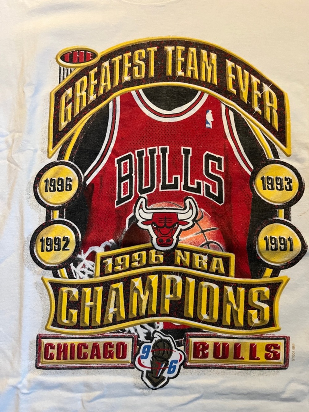 Rare Chicago Bulls XL 1996 NBA Champions Greatest Team Ever t-shirt